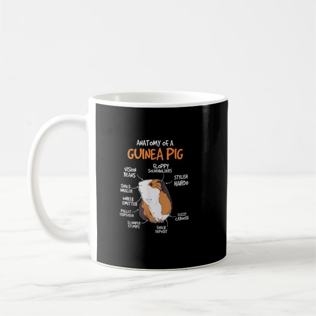 Caneca De Café Crianças Guiné Porco Dão Coisas De Caveira Anatomi (Esquerda)