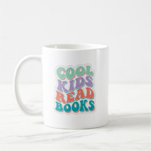 Caneca De Café Crianças Legais Lêem Livros - amante de livros ond