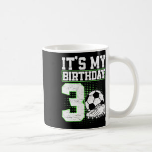 Caneca De Café Crianças Menino Futebol 3 Anos de Idade É Meu 3º A
