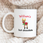 Caneca De Café crianças, nome personalizado, feriado de chocolate<br><div class="desc">Celebre a época de natal com esta linda caneca personalizada de renas. As crianças vão adorar ver seu próprio nome enquanto bebem seu chocolate quente. Adicione o nome do seu filho clicando no botão "personalizar". "Chocolate Quente" pode também ser alterado para se ler "cacau quente" ou qualquer outra formulação desejada....</div>