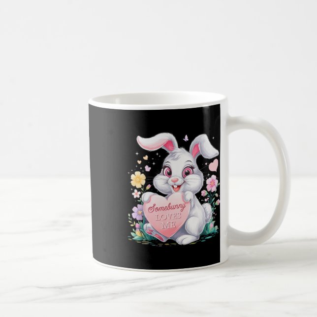 Caneca De Café Crianças Páscoa Coelho Coelho Coelho Pastel Design (Direita)