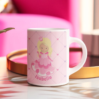 Caneca De Café Crianças Personalizadas da Princesa Loura bonito R