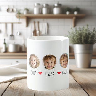 Caneca De Café Crianças personalizadas Mug de fotos com nomes e c