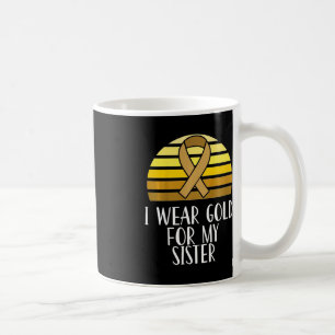 Caneca De Café Crianças que Visto Douradas para a minha irmã Canc