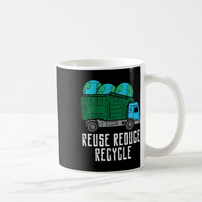 Caneca De Café Crianças Reutilizam Lixo de Reciclares (Direita)