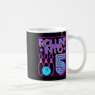 Caneca De Café Crianças Rolando Em 5 Boliche de Bowler 5 de Anive