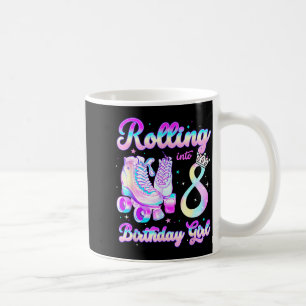 Caneca De Café Crianças Rolando Em 8 Patinação 8º Aniversário Gi
