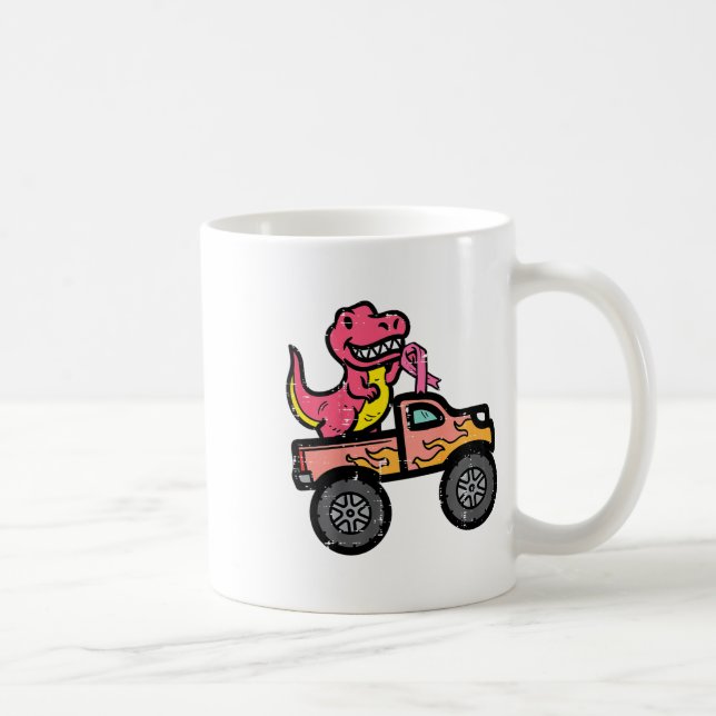 Caneca De Café Crianças Rosa Dino Monstro Cancer de Mama de Camin (Direita)