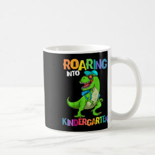 Caneca De Café Crianças Rugindo no Jardim de Infância Dinossauro
