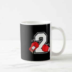 Caneca De Café Crianças segundo aniversário Boxando Boy de 2 anos