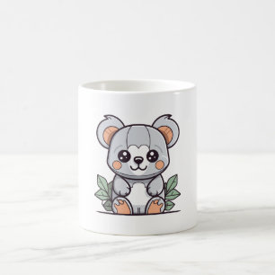 Caneca De Café Criando Vetor de Koala Mágico Kawaii
