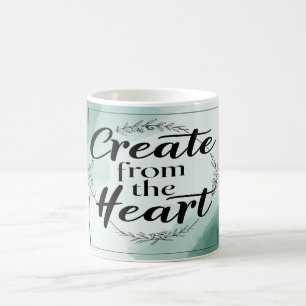 Caneca De Café Criar a partir do coração opção 2