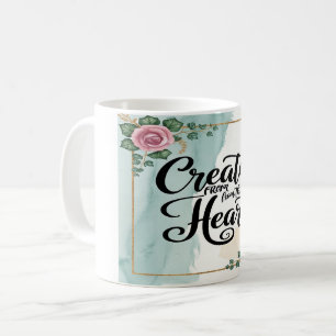 Caneca De Café Criar a partir do coração opção 3