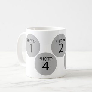 Caneca De Café Criar COLAGEM DE FOTOS REDONDA DO modelo 5 Origina