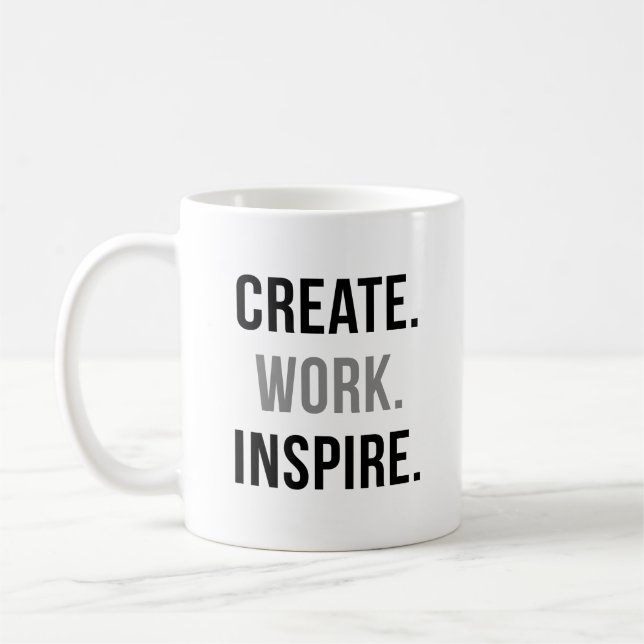 Caneca De Café Criar inspiração de trabalho (Esquerda)