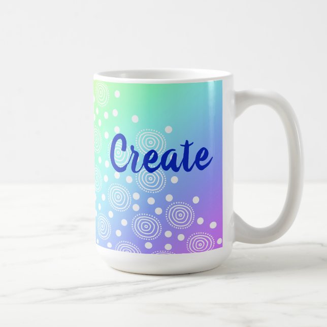 Caneca De Café Criar Mug de Café Gradiente do Arco-Íris (Direita)
