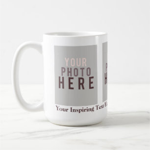 Caneca De Café Criar seu próprio modelo triplo da foto da imagem
