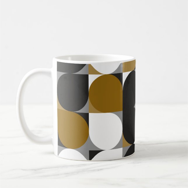 Caneca De Café Criatividade geométrica: Design de padrão sem cost (Esquerda)