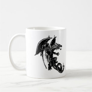 Caneca De Café Criatura da Noite Dragão Místico Sombra Mística