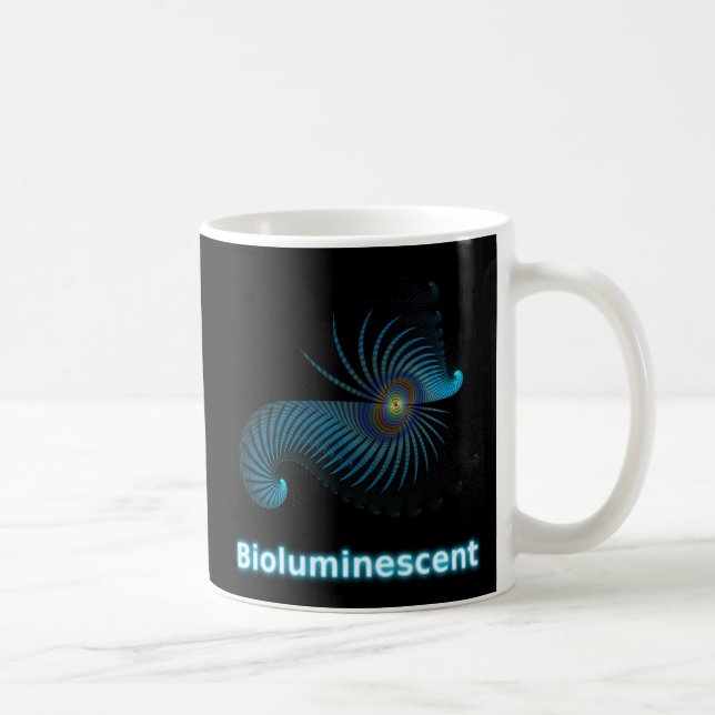 Caneca De Café Criatura do Mar de Alienígena Bioluminescente (Direita)
