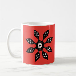 Caneca De Café Criatura Floral Horrorífica Olho Estranho Bruxesco