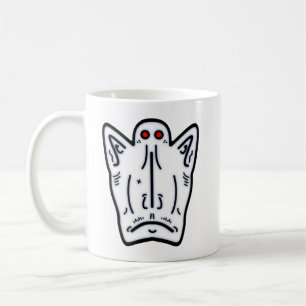 Caneca De Café criatura semelhante a um vampiro com olhos vermelh