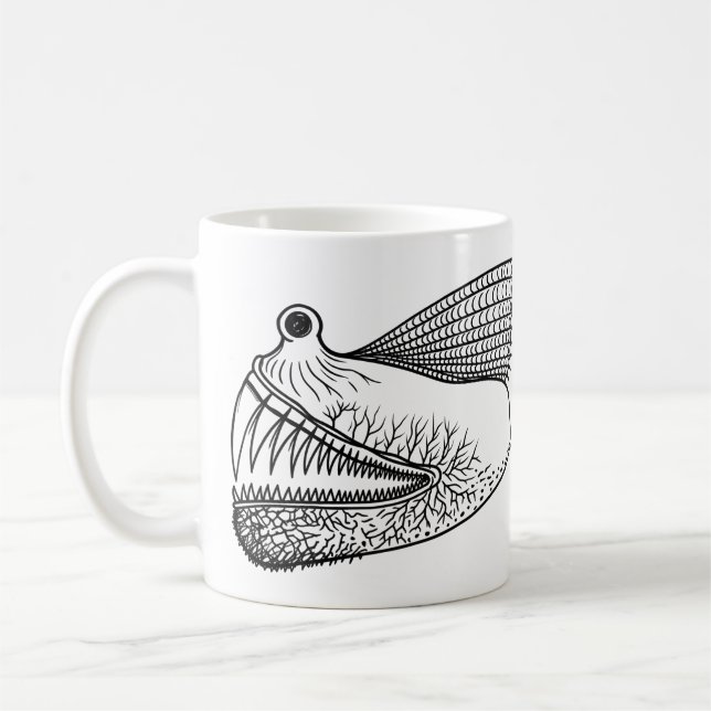 Caneca De Café Criatura Surreal da Profundeza do Mar – Monstro de (Esquerda)