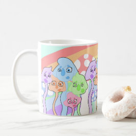 Caneca De Café Criaturas Coloridas Bonitas