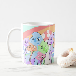 Caneca De Café Criaturas Coloridas Bonitas