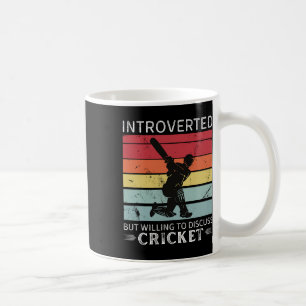 Caneca De Café Cricket Antigo Introvertido Mas Disposto a Discuti