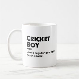 Caneca De Café Cricket Boy Engraçado Definição de Dicionário
