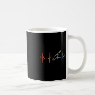 Caneca De Café Cricket Vintage Batimento Cardíaco do Jogador de C