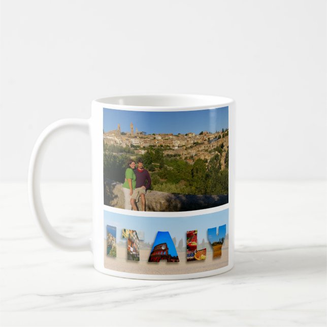 Caneca De Café Crie a sua foto do Viagem de férias em Itália (Esquerda)