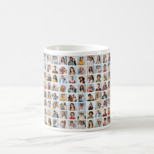 Caneca De Café Crie a sua própria coleção de fotos personalizada 