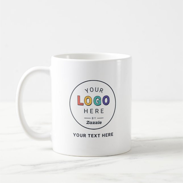 Caneca De Café Crie o Design do Seu Próprio Logotipo (Esquerda)