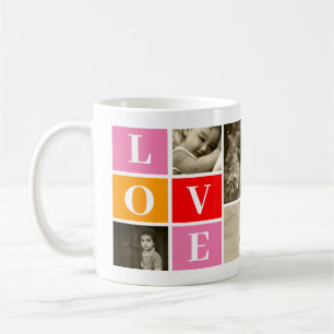 Caneca De Café Crie o seu modelo de foto de família personalizado