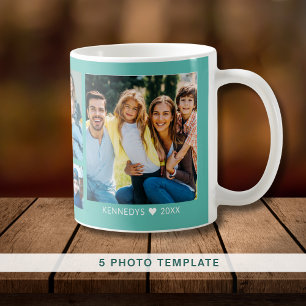 Caneca De Café Crie o seu próprio chá de colagem de fotos da famí
