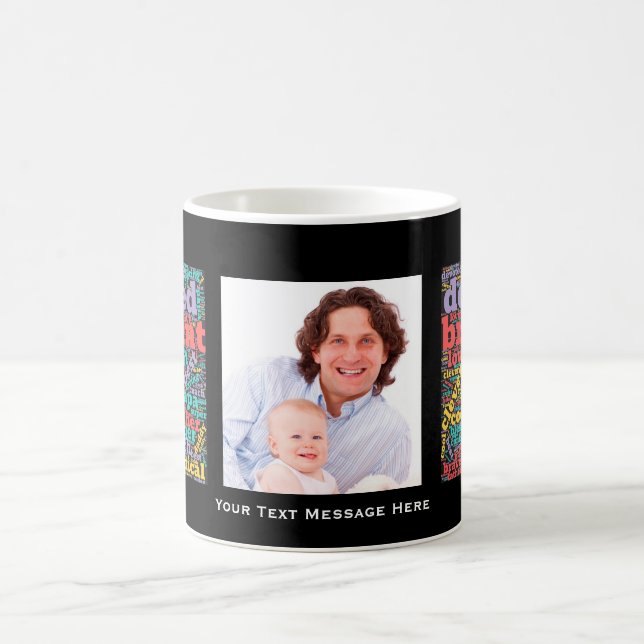 Caneca De Café Crie o seu próprio dia de Pai personalizado Foto d (Centro)