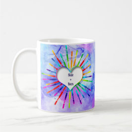 Caneca De Café Crie paz e amor Personalize Mug pelos editoresPick