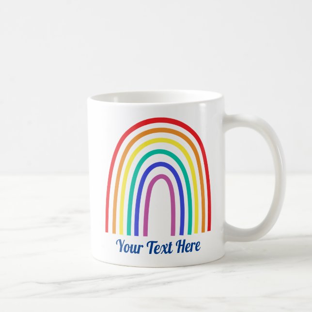 Caneca De Café Crie seu professor moderno de arco-íris Coffee Mug (Direita)
