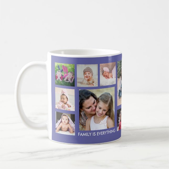 Caneca De Café Crie Seu Próprio 15 Familiares Colagem De Fotos Pe (Esquerda)