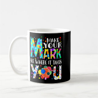 Caneca De Café Crie Seu Próprio Caminho Colorido Celebração de Po