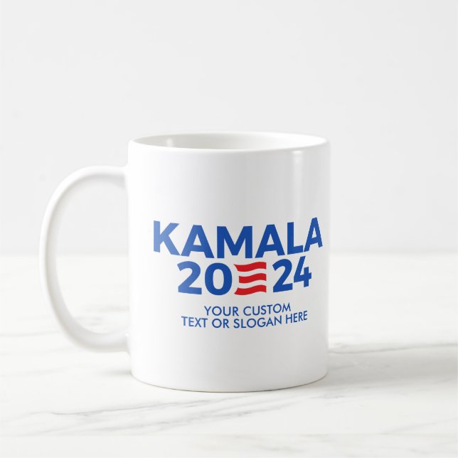 Caneca De Café Crie Seu Próprio Kamala Harris 2024 Sti Retangular (Esquerda)
