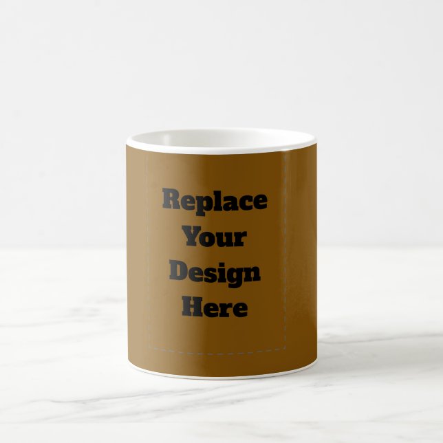 Caneca De Café Crie seu próprio marrom (Centro)