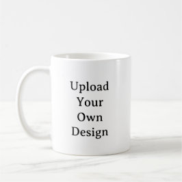 Caneca De Café Crie seu próprio modelo personalizado simples de 1