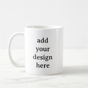Caneca De Café Crie seu próprio modelo personalizado simples de 1