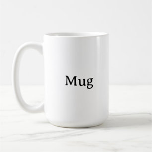 Caneca De Café Crie seu próprio modelo personalizado simples de 4