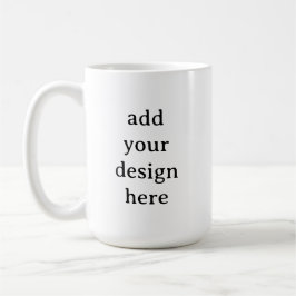 Caneca De Café Crie seu próprio modelo personalizado simples de 4