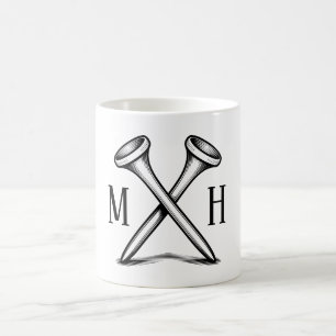 Caneca De Café Crie Seu Próprio Monograma de Golfe Personalizado