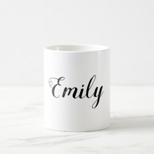 Caneca De Café Crie seu próprio nome Mug Branco